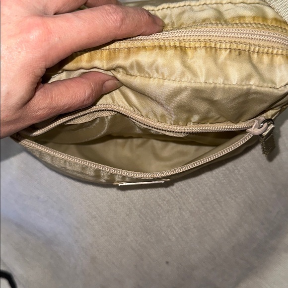 Prada Milano Tan Nylon Crossbody Bag long adjustable strap silver hardware - Picture 8 of 15